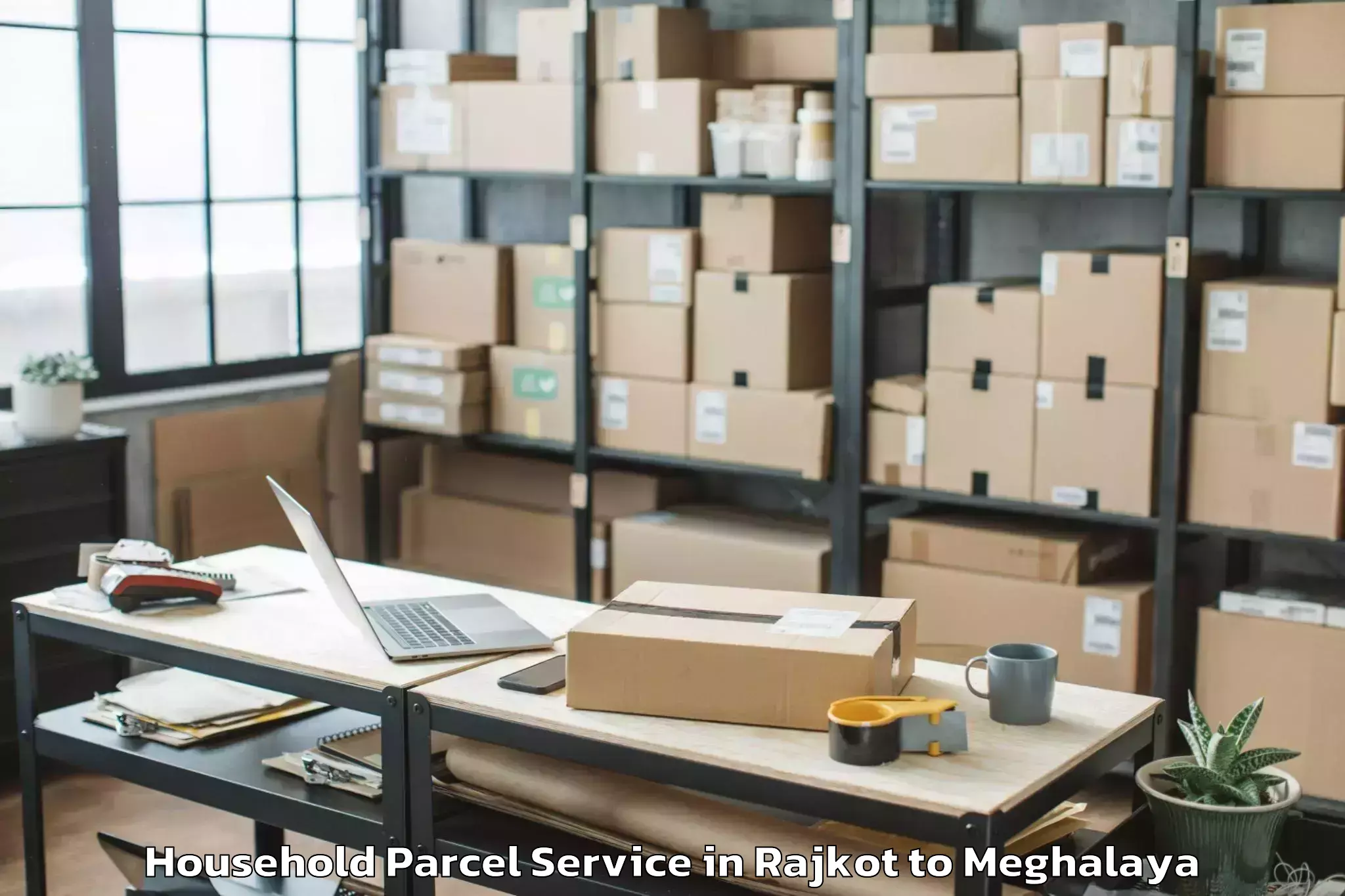 Top Rajkot to Songsak Household Parcel Available